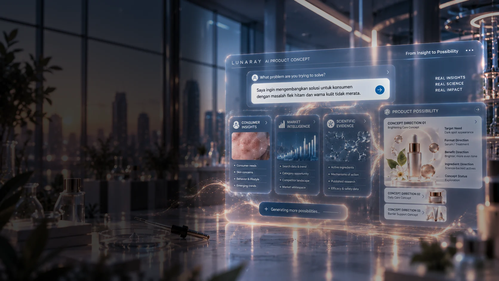 Lunaray AI Concept Builder - From Consumer Problem to Product Possibility